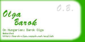 olga barok business card